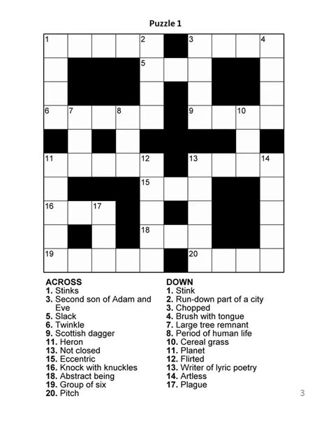 Adult Crossword Puzzles Printable - Printable JD