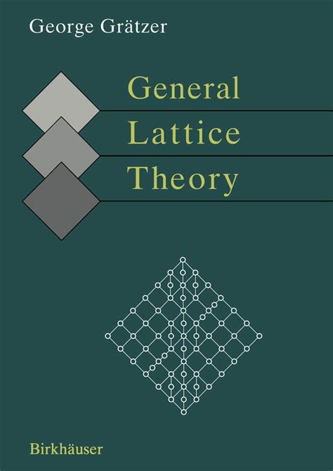 Amazon General Lattice Theory Second Edition Graetzer George