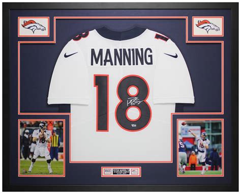 Peyton Manning Signed Broncos Custom Framed Jersey (Fanatics ...