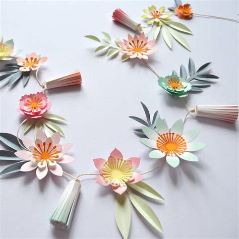 Diy Paper Flower Garland Craft Kit Paper Flower Garlands Paper