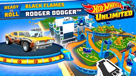 Hot Wheels Unlimited New Car Rodger Dodger Black Flames Unlocked