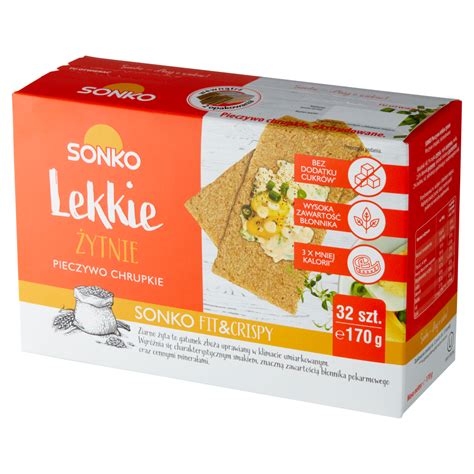 Sonko Pieczywo chrupkie Lekkie żytnie 170 g 32 sztuki DHT Online