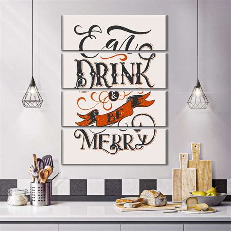 Eat Drink And Be Merry Wall Art | Digital Art