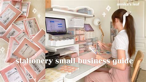 SMALL BUSINESS GUIDE 🖇️📦 aesthetic stationery shop: desk tour, how i ...