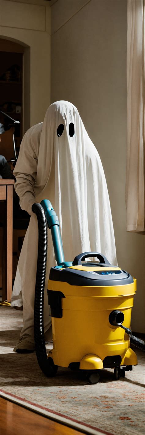 Lexica Ghost Getting Sucked Into A Vacuum Cleaner