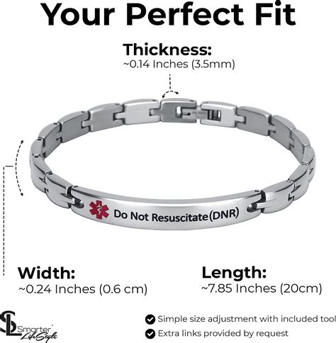 Women S Surgical Grade Steel Medical Alert Bracelets Dnr Bracelet For Smarter Style And Safety