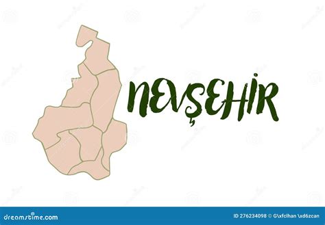 Explore Nev Ehir Province S Regions With A Detailed Vector Map Stock