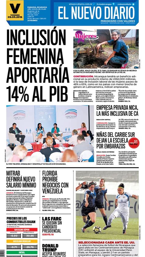 El Nuevo Diario Nicaragua Viernes 09 De Marzo De 2018 Infobae