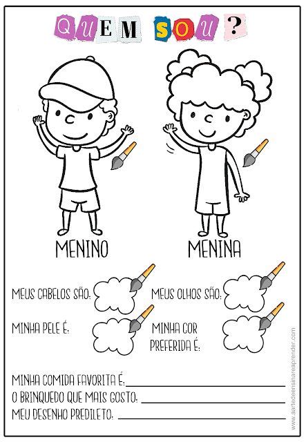 Atividades Quem Sou Eu Educação Infantil