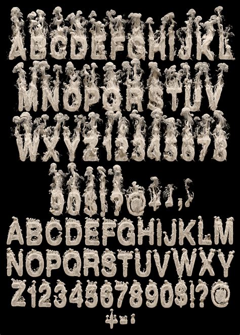 Buy Experimental Smoke Font, Unusual Font Of Smoke Typography