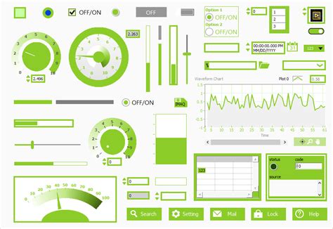 Green Style Flat Ui Control Suite Ni Community