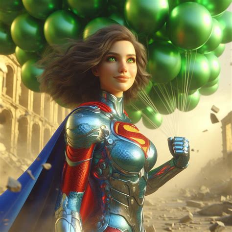 Super Girl Green Balloons 3 By Xavierdoranai On Deviantart