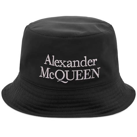 Alexander Mcqueen Mens Logo Bucket Hat In Blacklight Purple Alexander