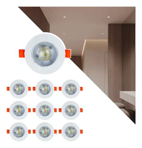 Kit LED Dicroico Direccionable SMD De 10 Puntos 7 W Redondo Blanco