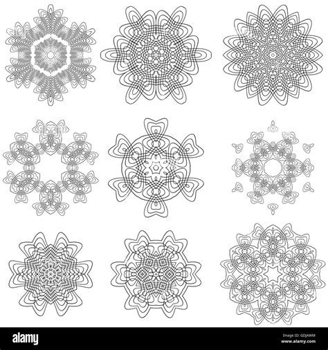 Set Of Rosettes Stock Vector Image Art Alamy