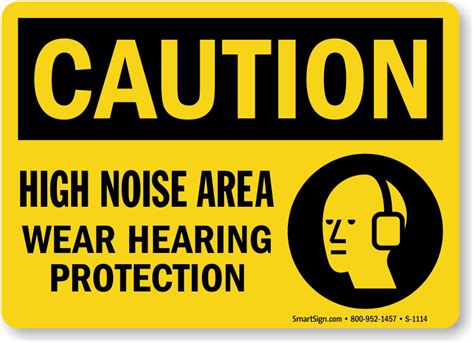 High Noise Area Wear Hearing Protection Sign