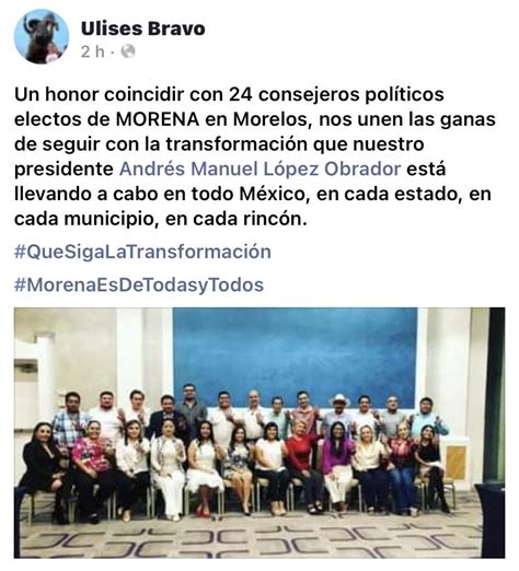 Eolo Pacheco On Twitter Junto A 24 De Los 50 Consejeros De Morena