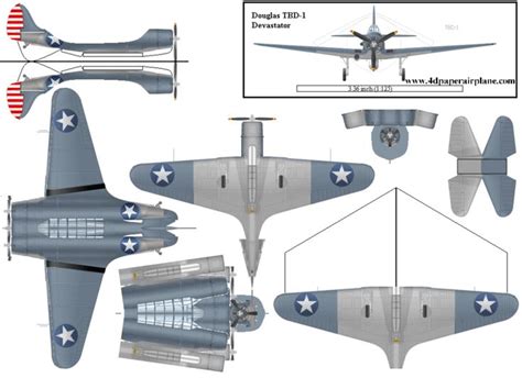 Douglas TBD Devastator | Paper airplane models, Model airplanes, Paper ...