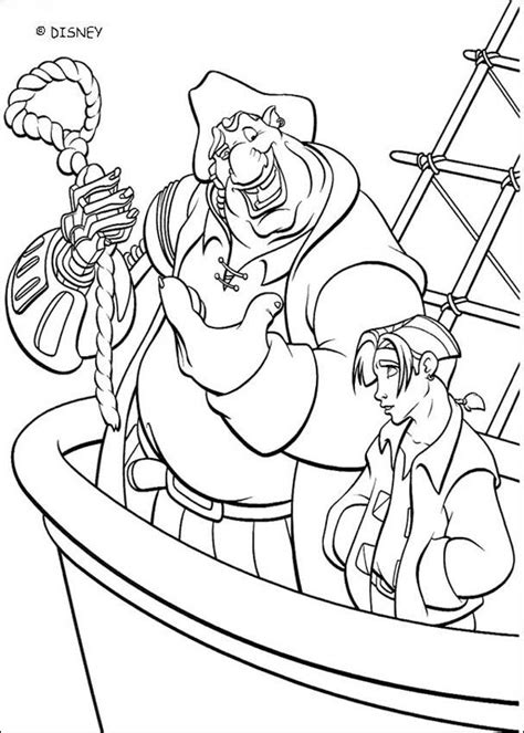 John silver and jim hawkins coloring pages - Hellokids.com