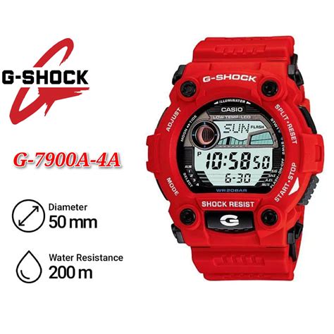 Casio G Shock G 7900a 4 Matmoto Mat Moto Red Resin Watch G 7900a