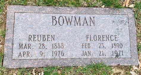 Reuben Joseph Bowman 1888 1976 Find A Grave Memorial