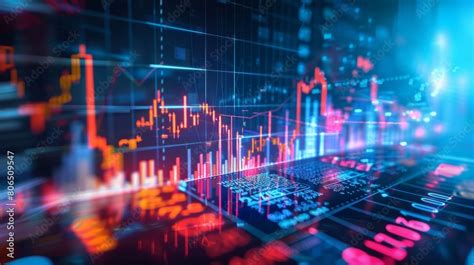 Financial Growth Chart For Stock Market Investment Trading Closeup Stock Market Data Chart