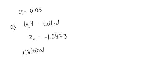 SOLVED: What is a critical value for a t-test, one-tailed, df = 30, α ...