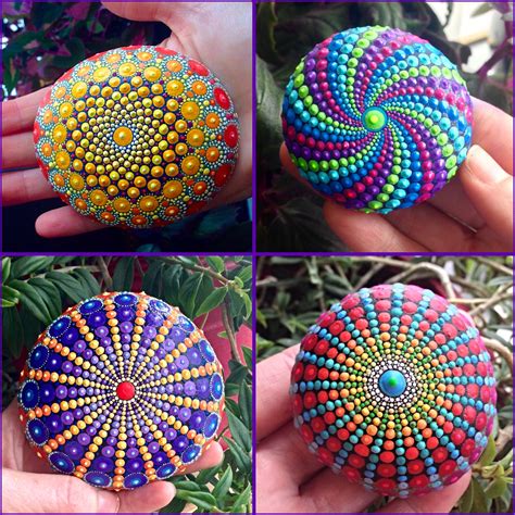 Hfxrocks Mandala Painted Rocks Stone Art Hand Painted Stones