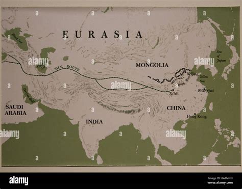 Mapa De La Ruta De La Seda Fotograf A De Stock Alamy