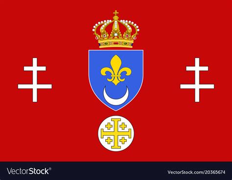 Flag of calais in pas-de-calais Royalty Free Vector Image