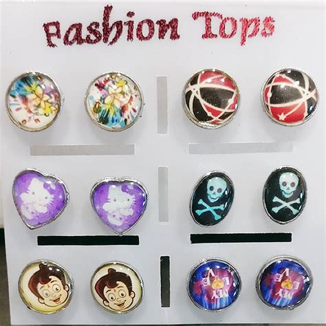 littledesire funny glass stud earrings jewellery earrings drops