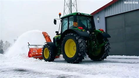 Two John Deere 6330 Snow Removal Winter Cleaning At Airport Sound Hd Video Youtube