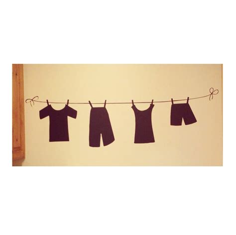 Clothes Line Vinyl Decal Laundry Room Decal Wall Decal Etsy