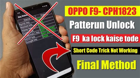 Oppo F Cph Remove Screen Lock Oppo F Ka Password Pattern