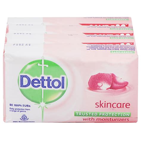 Dettol Skincare Soap With Moisturizers 75 G Pack Of 4