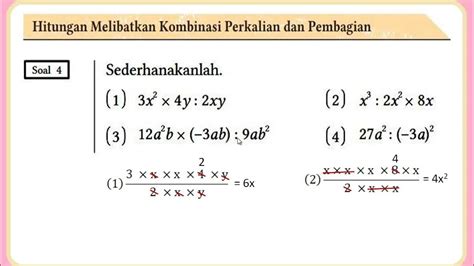 contoh soal hitungan melibatkan kombinasi perkalian  pembagian