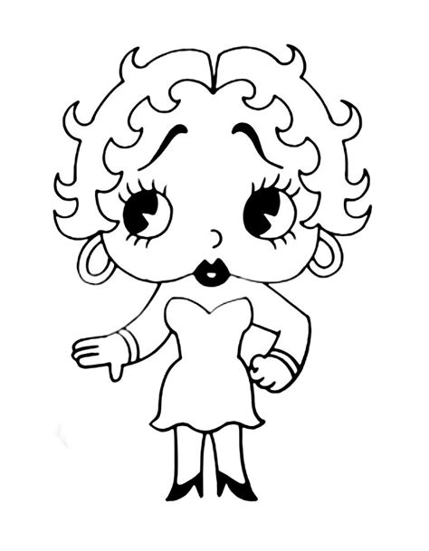 Betty Boop Printable Coloring Page