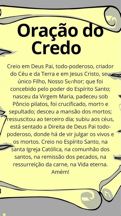 Oração Do Credo Deus Jesus Biblia Credo Youtube