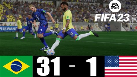 Fifa 23 Brasil 31 Vs 1 Estados Unidos Gameplay Copa Do Mundo Qatar 2022 Final Ps5 Youtube