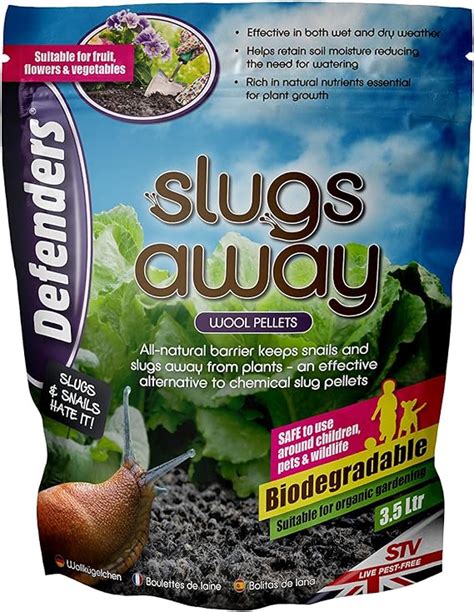 Defenders Slugs Away Wool Pellets Slug Deterrent Protect Gardens And