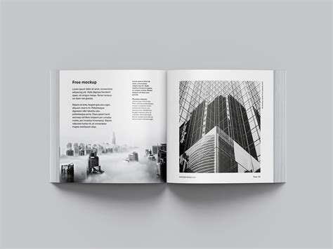 Free Square Book Mockup Behance