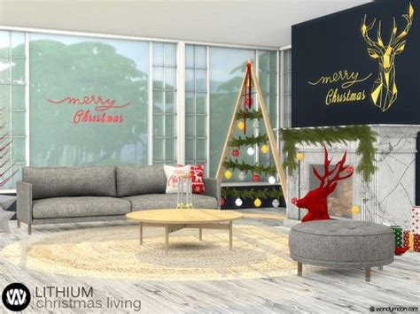 Lithium Christmas Living By Wondymoon For Sims 4