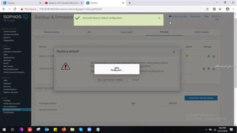 How To Factory Reset Sophos Xg Next Generation Firewall Youtube