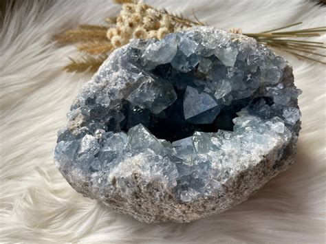 Home Living Home D Cor Rocks Geodes Xl Celestite Cluster Madagascar