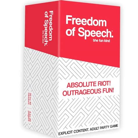 Freedom Of Speech The Fun Kind Party Games For Adults Game Night