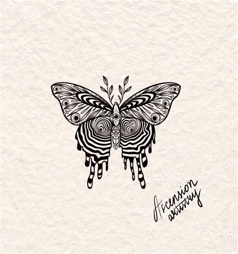 Trippy butterfly tattoo design – Artofit