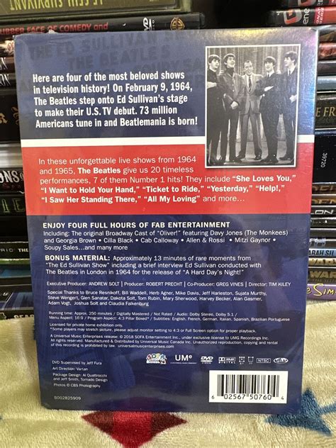 Complete Ed Sullivan Shows Starring The Beatles Region Dvd New