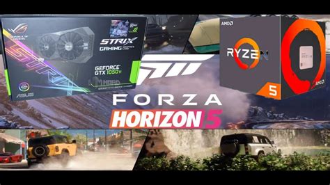 Forza Horizon 5 GTX 1050 TI 4 GB RYZEN 5 2600 16 RAM DDR4 3200MHZ