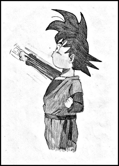 Little Goku Pencil Drawing Drawing By Darius Matuliukstis Fine Art America