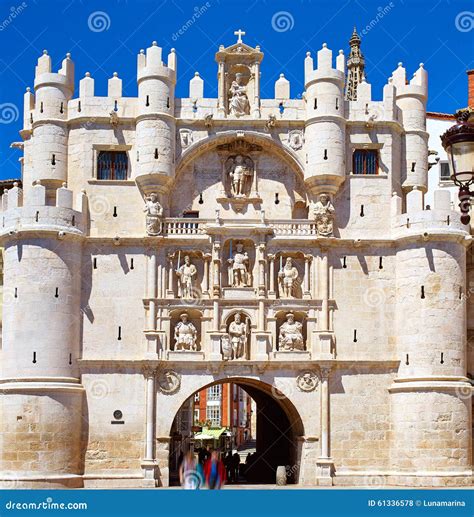 Burgos Arco De Santa Maria Arch at Castilla Spain Stock Photo - Image